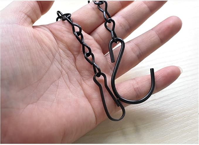 10 Pack 9.5 Inch Black Hanging Chains, Garden Plant Hangers for Hanging Bird Feeders, Billboards, Chalkboards, Basket, Planters, Lanterns, Wind Chimes and Decorative Ornaments Etc