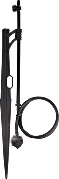 Raindrip 173CPUB, Adjustable Flow Micro Sprinkler Assembly, Quarter-Circle Pattern, Fan Spray, 1/4-Inch Clamp N Pierce® Inlet, Riser & 13-Inch Stake, Drip Irrigation Emitters for Drip Irrigation Gardening Systems, Black