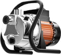 1.5 HP Portable Water Transfer Pump 1500 GPH Shallow Well Pump Garden Booster Sprinkler Pumps for Irrigation Lawn Farm Water Removal with Adapters, Orange