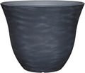 Classic Home and Garden Honeysuckle Resin Flower Pot Planter, Zinc Grey, 15"