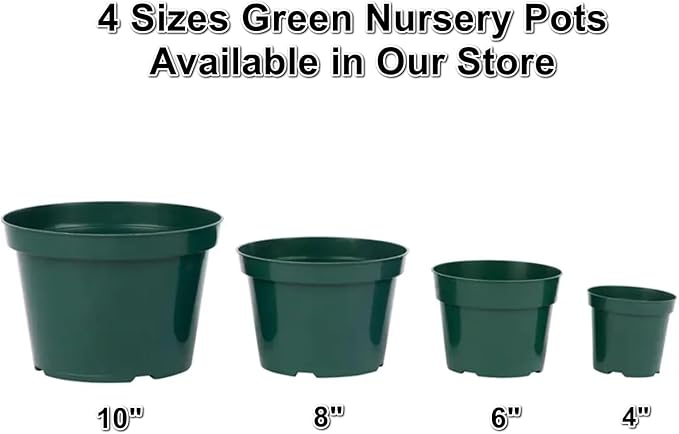 DAPERCI inches Nursery Pot Plant Grow Sturdy Flower pots in Bulk Price 20P Green