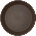 The HC Companies 6 Inch Round Plastic Classic Plant Saucer - Indoor Outdoor Plant Trays for Pots - 6.75"x6.75"x1.13" Chocolate