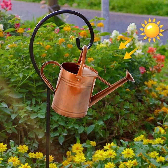 Metal Watering Can for Outdoor and Indoor Plants, Watering Can Decor, 1 Gallon (1 Gallon Copper)