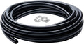 1/2" id - 10ft Black Vinyl Tubing Flexible PVC Tube Hybrid Hose Transfer Water Fuel Gas for Pond Fountain Garden Waterfall, Durable and Safe, with 2 Hose Clamps