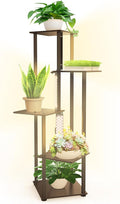 Barrina Plant Stand with Grow Lights Full Spectrum, 5 Tier Potted Corner Plant Shelf with Grow Lights Panel, Dimmable 24W (3 x 8W) LED Plant Light with Timer for Patio Garden, Living Room