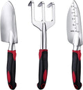 FANHAO Garden Tool Set, 3 Piece Heavy Duty Garden Trowels Cast-Aluminum Garden Hand Shovels with Non-Slip Rubber Grip, Idea for Transplanting, Weeding, Digging and Planting