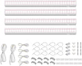 Barrina Grow Light for Indoor Plants, Full Spectrum Sunlight, 1ft Grow Lamp, LED Grow Light Bulbs, T5 Grow Light Strip, Plug and Play, Pinkish White, 4-Pack