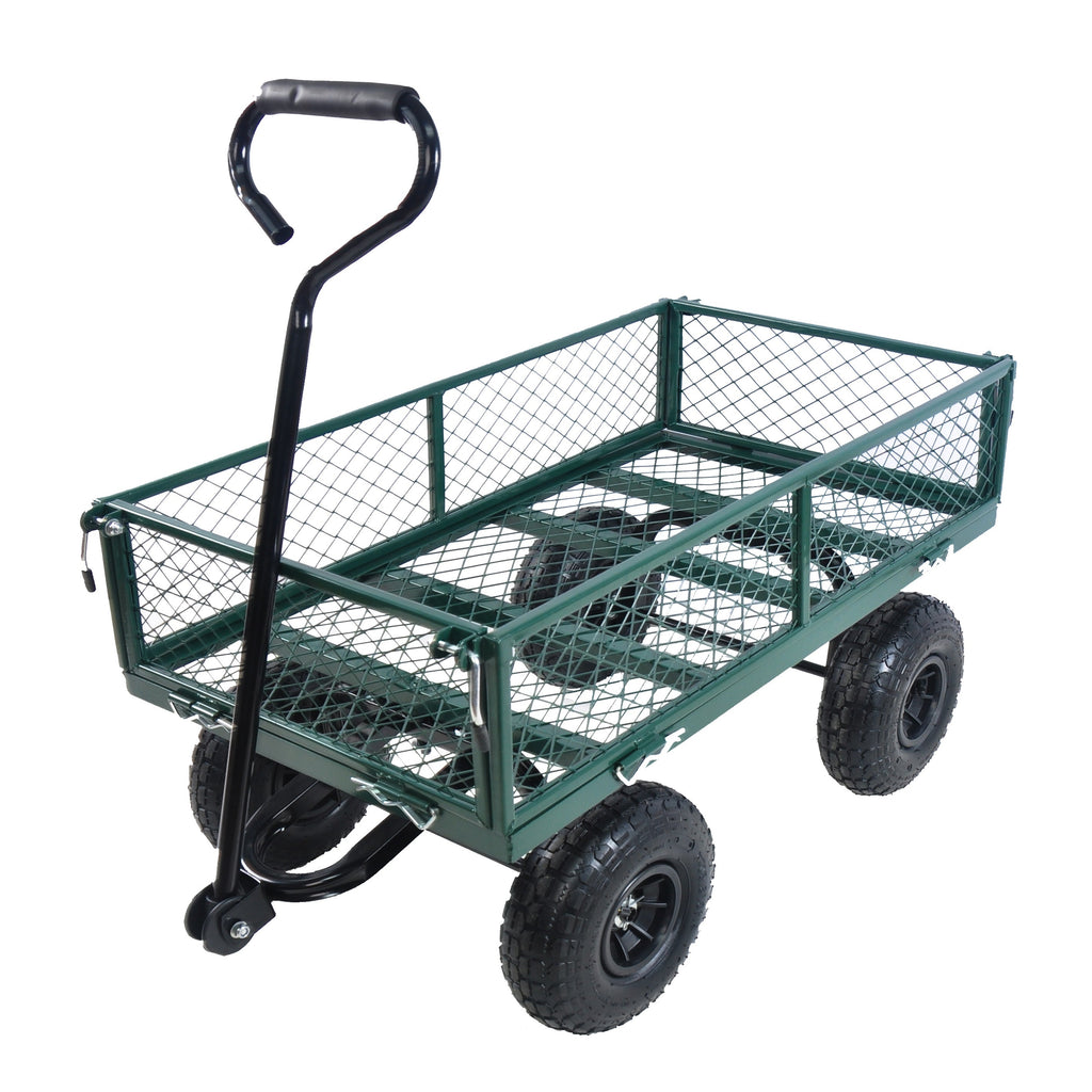 2-in-1 Garden Wagon and Flatbed Yard Cart