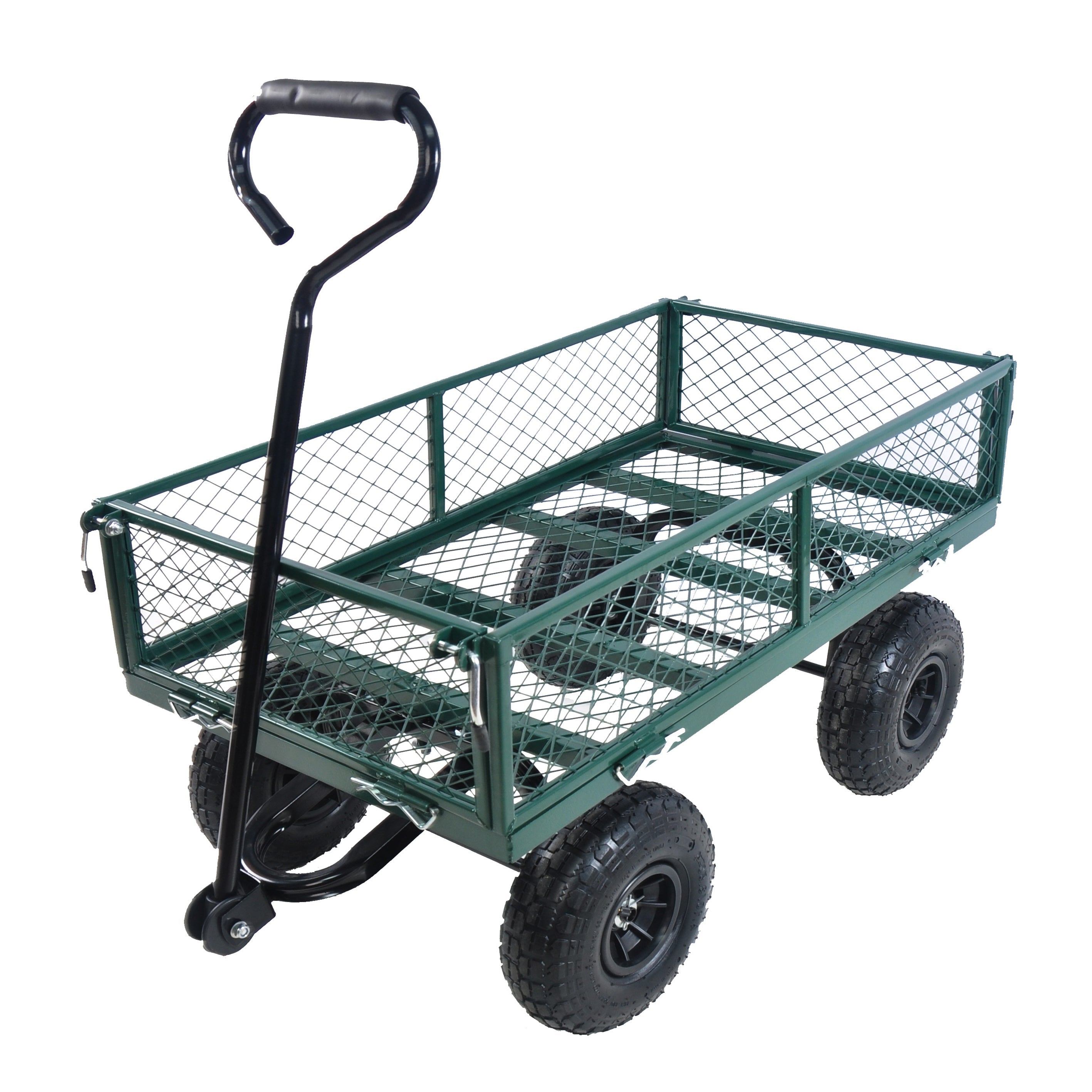 2-in-1 Garden Wagon and Flatbed Yard Cart