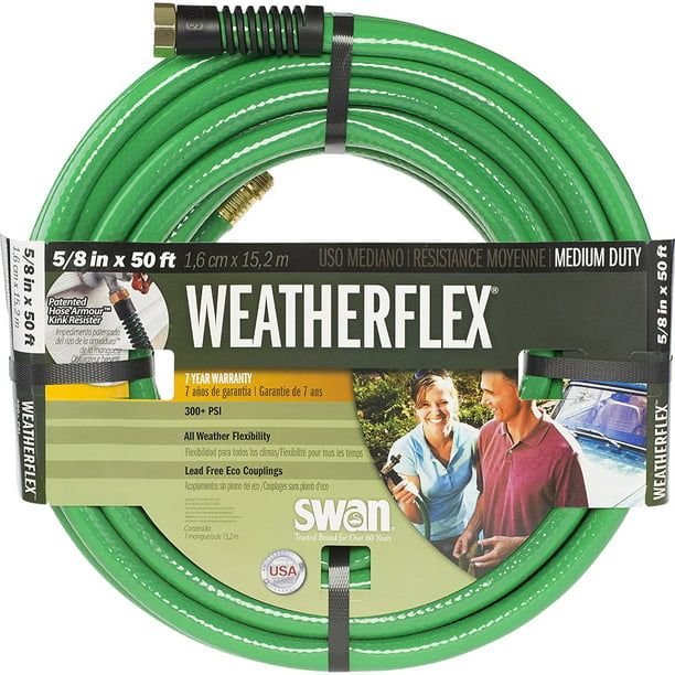Swan WeatherFLEX? Medium Duty Garden Hose, Green