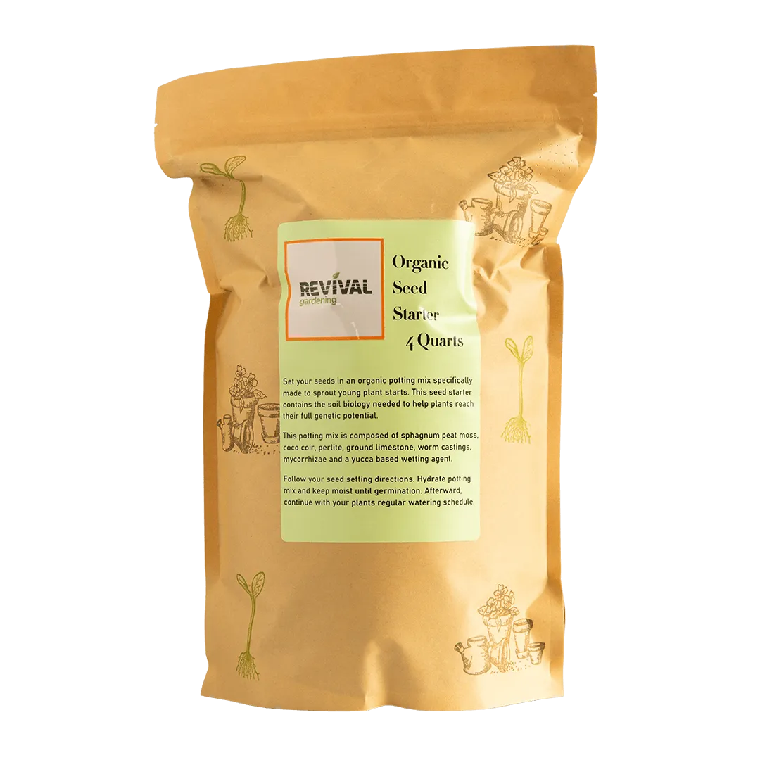 Organic Seed Starter Potting Mix – with Worm Castings & Mycorrhizae for Strong Seedlings