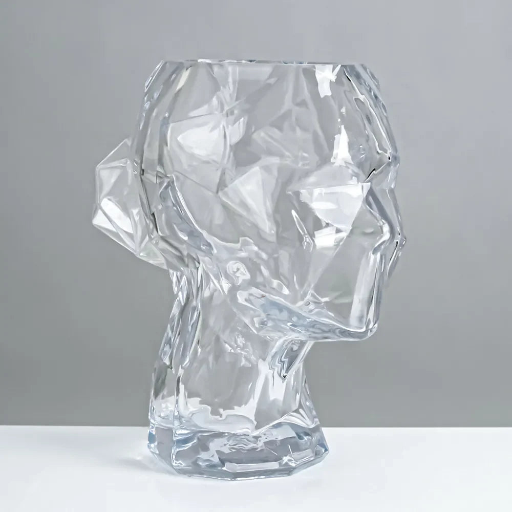 Face Shape Glass Vase
