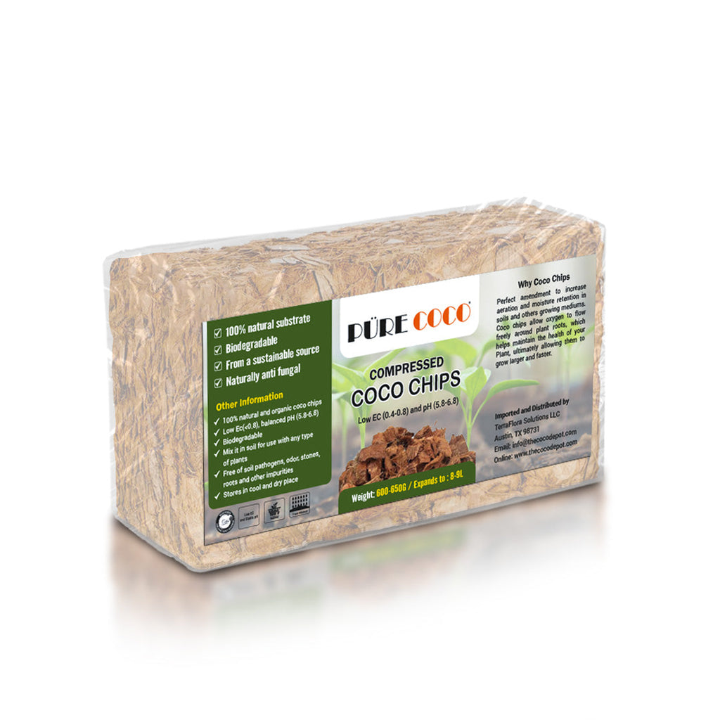 Pure Coco Chips Compressed Chips 650 grams Brick
