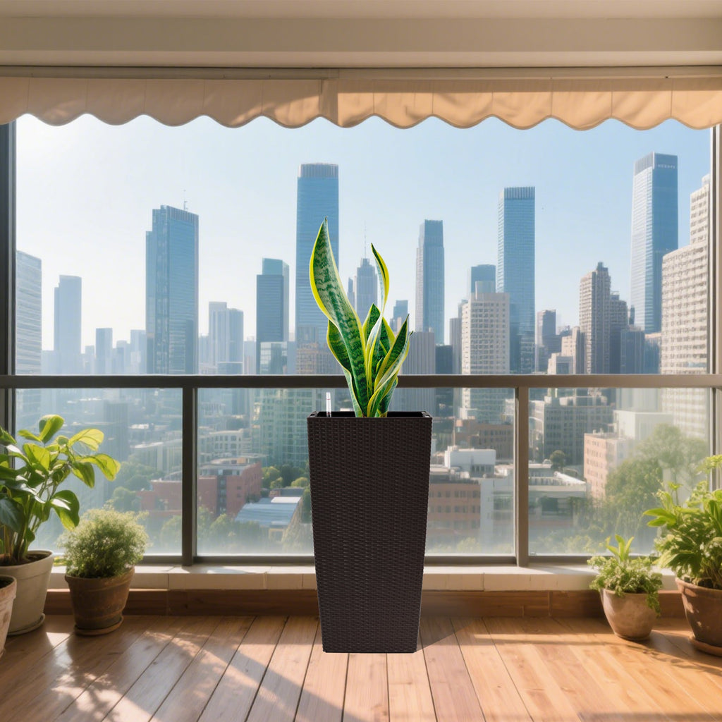 30 in Tall Large Flower Pot Planter with Self-Watering Drainage Holes
