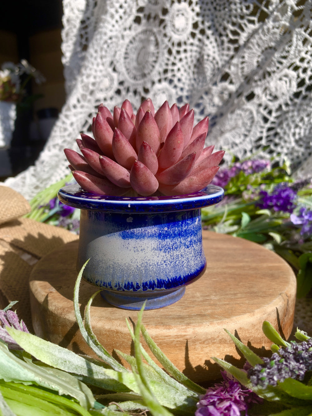 SC-SN0009 Premium Handmade Ceramic Planter Pot - Pot rim diameter: 1.8"