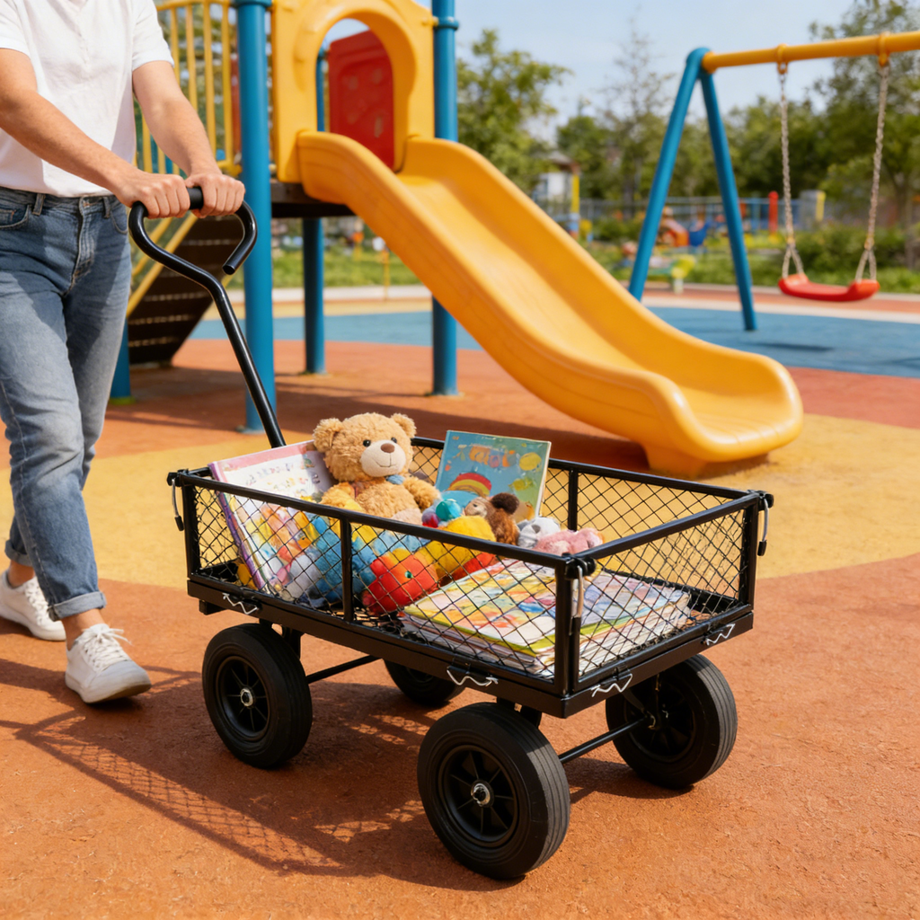 Solid Wheels Garden Cart Wagon