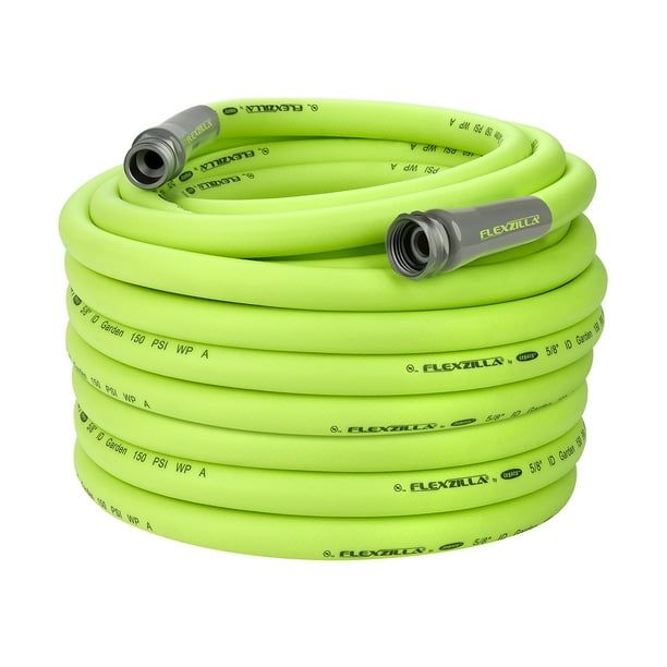 Flexzilla? Garden Hose, 3/4" x 100', 3/4" - 11 1/2 GHT Fittings, Flexible Hybrid Polymer, ZillaGreen?