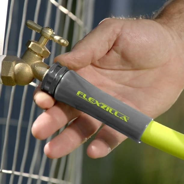 Flexzilla? Garden Hose, 3/4" x 100', 3/4" - 11 1/2 GHT Fittings, Flexible Hybrid Polymer, ZillaGreen?