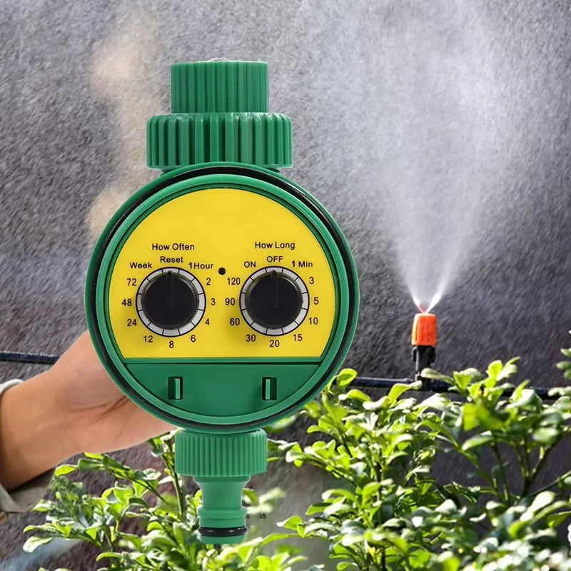 Outdoor plastic garden hose equipped with electronic automatic irrigation timer