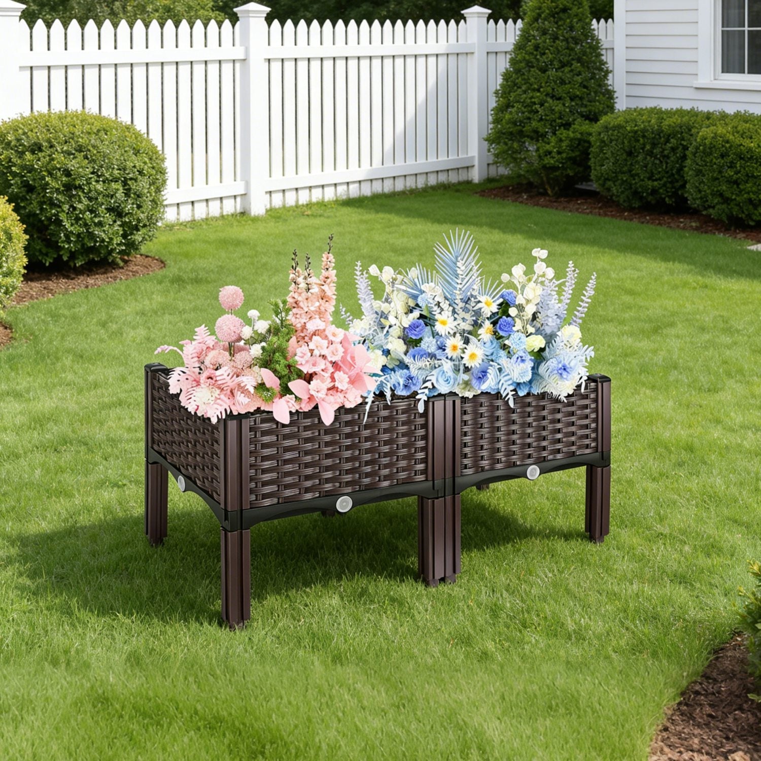 Elevated Raised Garden Bed with Self-Watering System