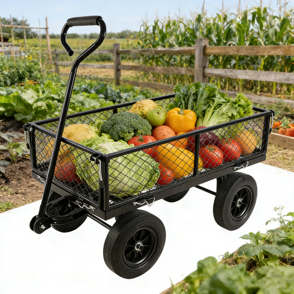 Solid Wheels Garden Cart Wagon