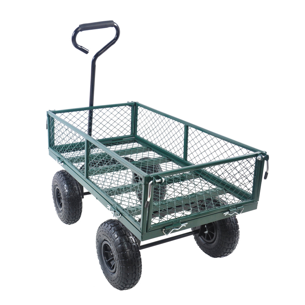2-in-1 Garden Wagon and Flatbed Yard Cart