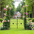 Garden Arch Arbor Trellis for Climbing Plants with Gate