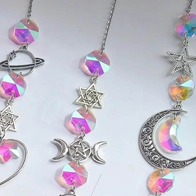 Crystal Wind Chime Rainbow Maker Sun Catcher – Hanging Prism Light Décor