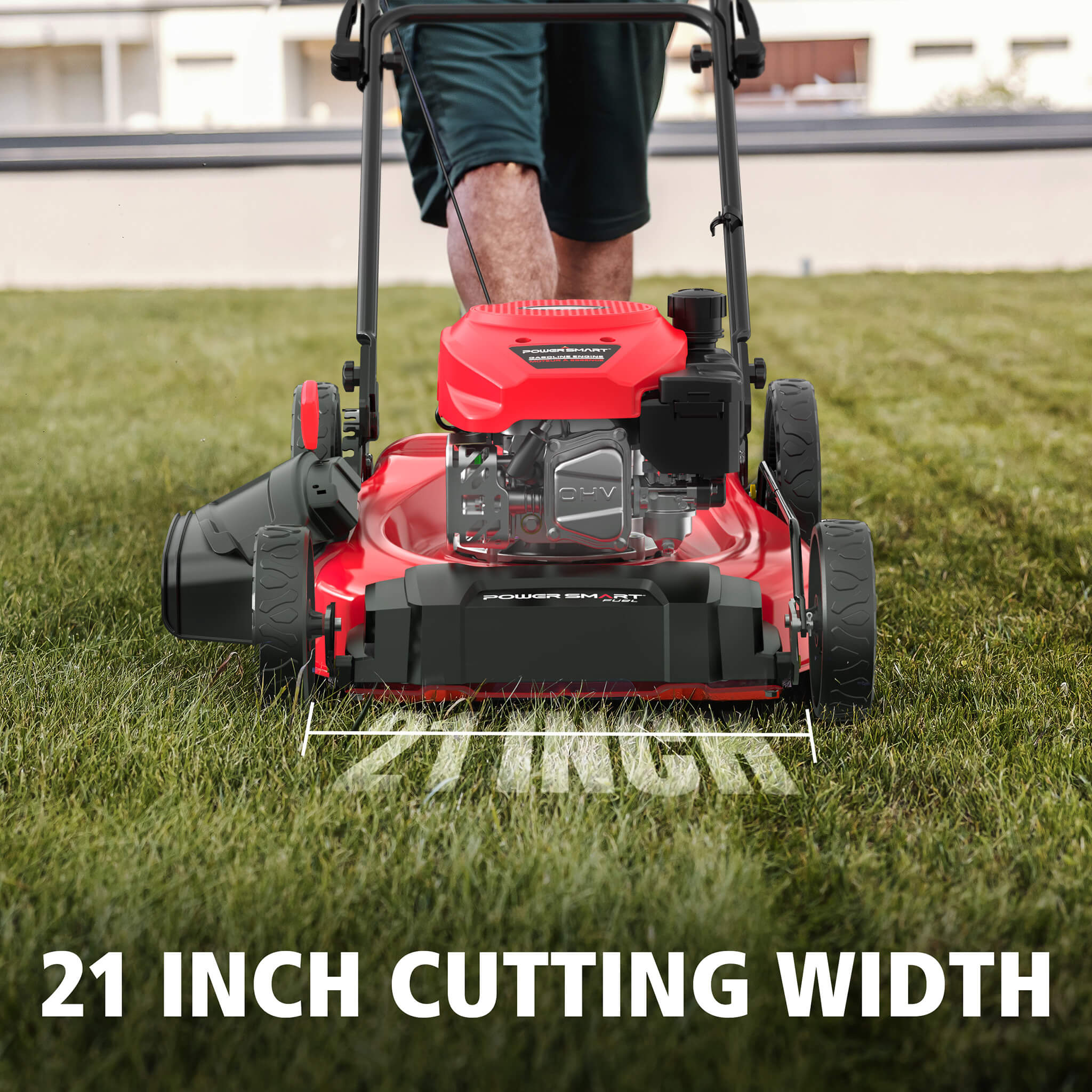 21'' 144cc Gas Push 2-in-1 Lawn Mower V8721C