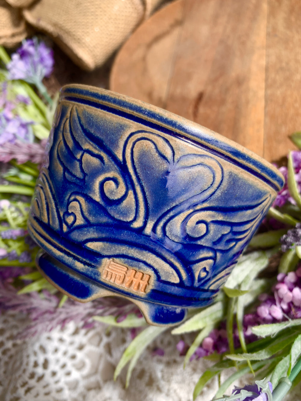 WS0028 Premium Handmade Ceramic Planter Pot - Pot rim diameter: 3"