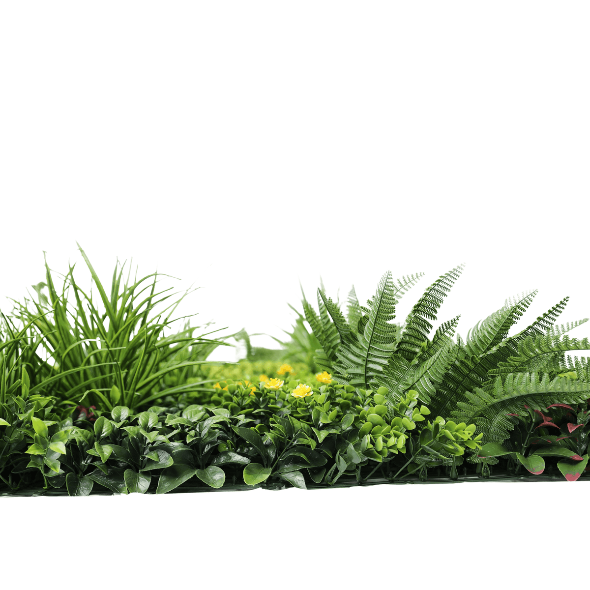 Country Fern Artificial Vertical Garden Green Wall Panel 40×40in 11 SQ FT – UV Resistant – Commercial Grade