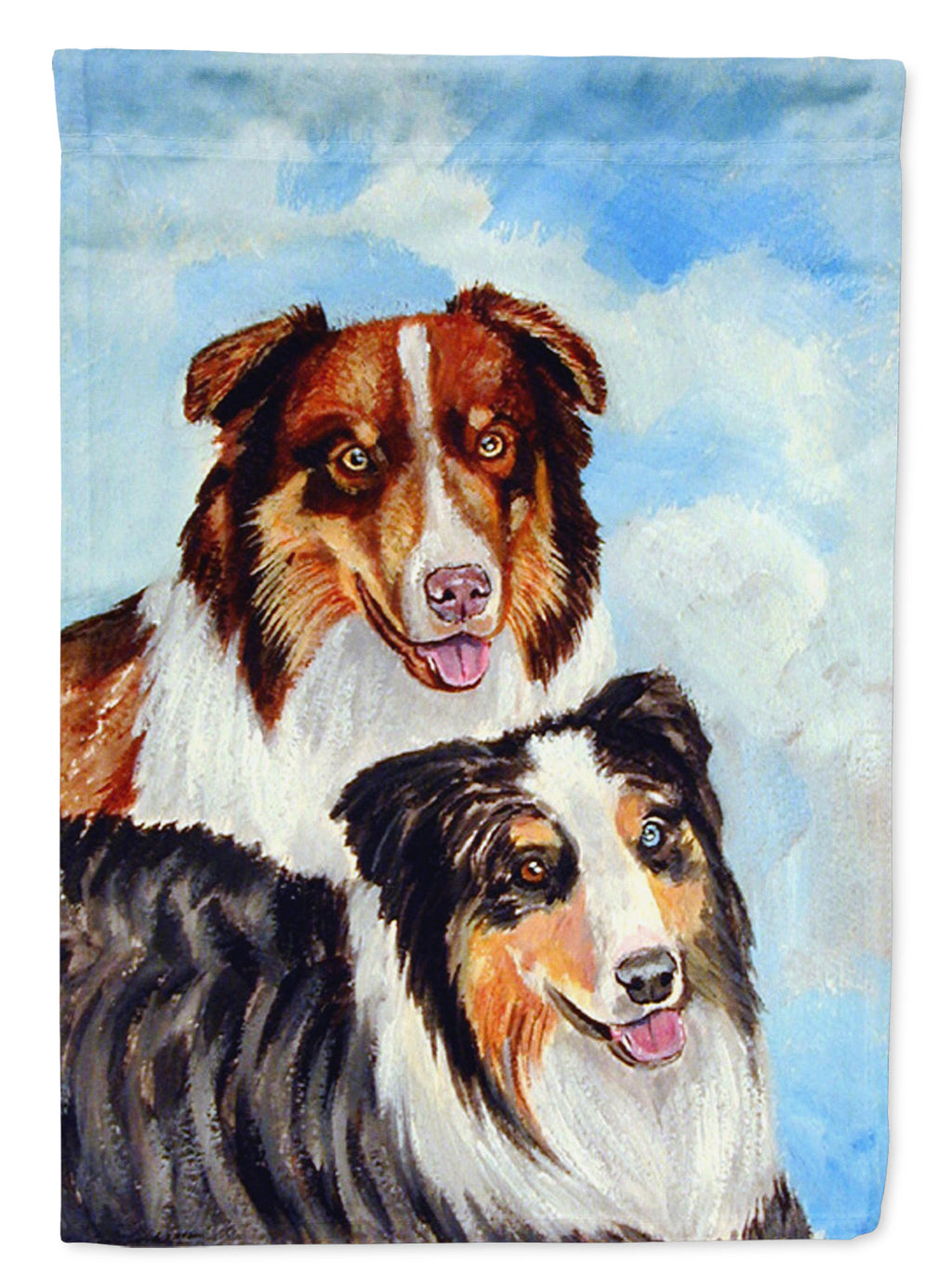 Australian Shepherd Double Trouble Garden Flag – Decorative Outdoor Yard Flag