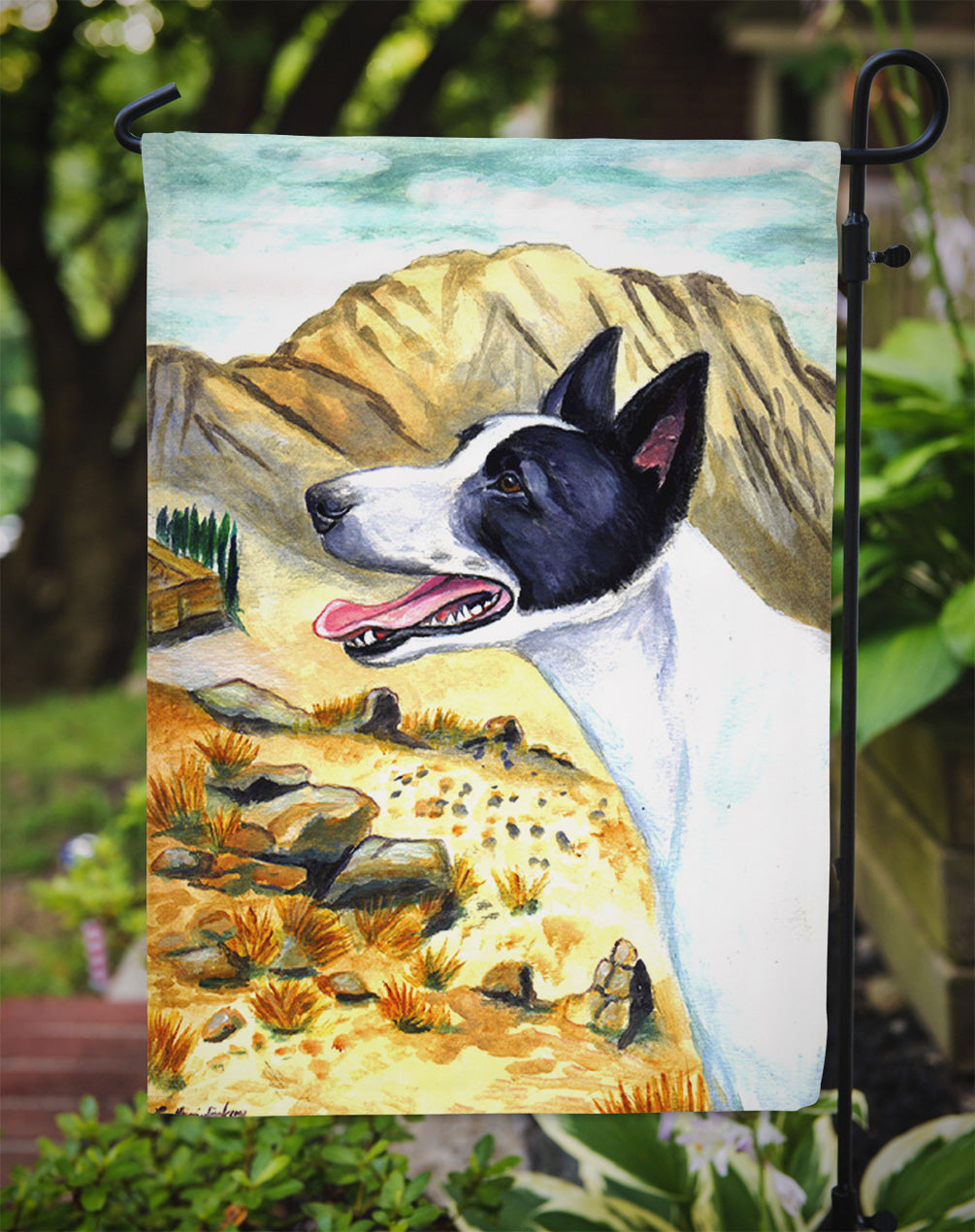 Canaan Dog  Garden Flag – Decorative Outdoor Yard Flag