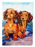 Long Hair Red Dachshund Garden Flag – Decorative Outdoor Yard Flag