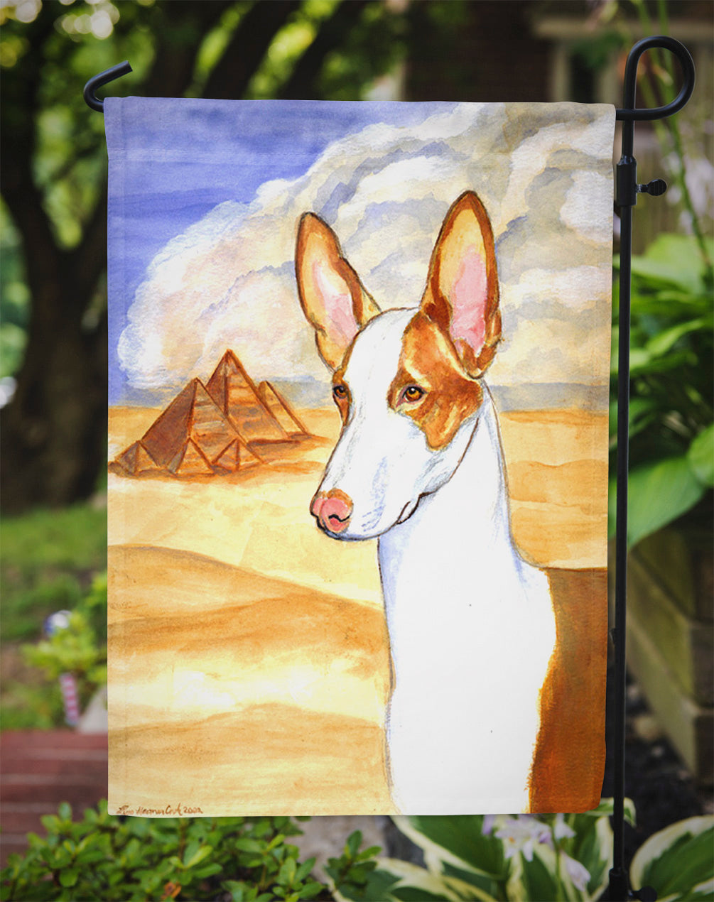Ibizan Hound Garden Flag – Decorative Outdoor Yard Flag