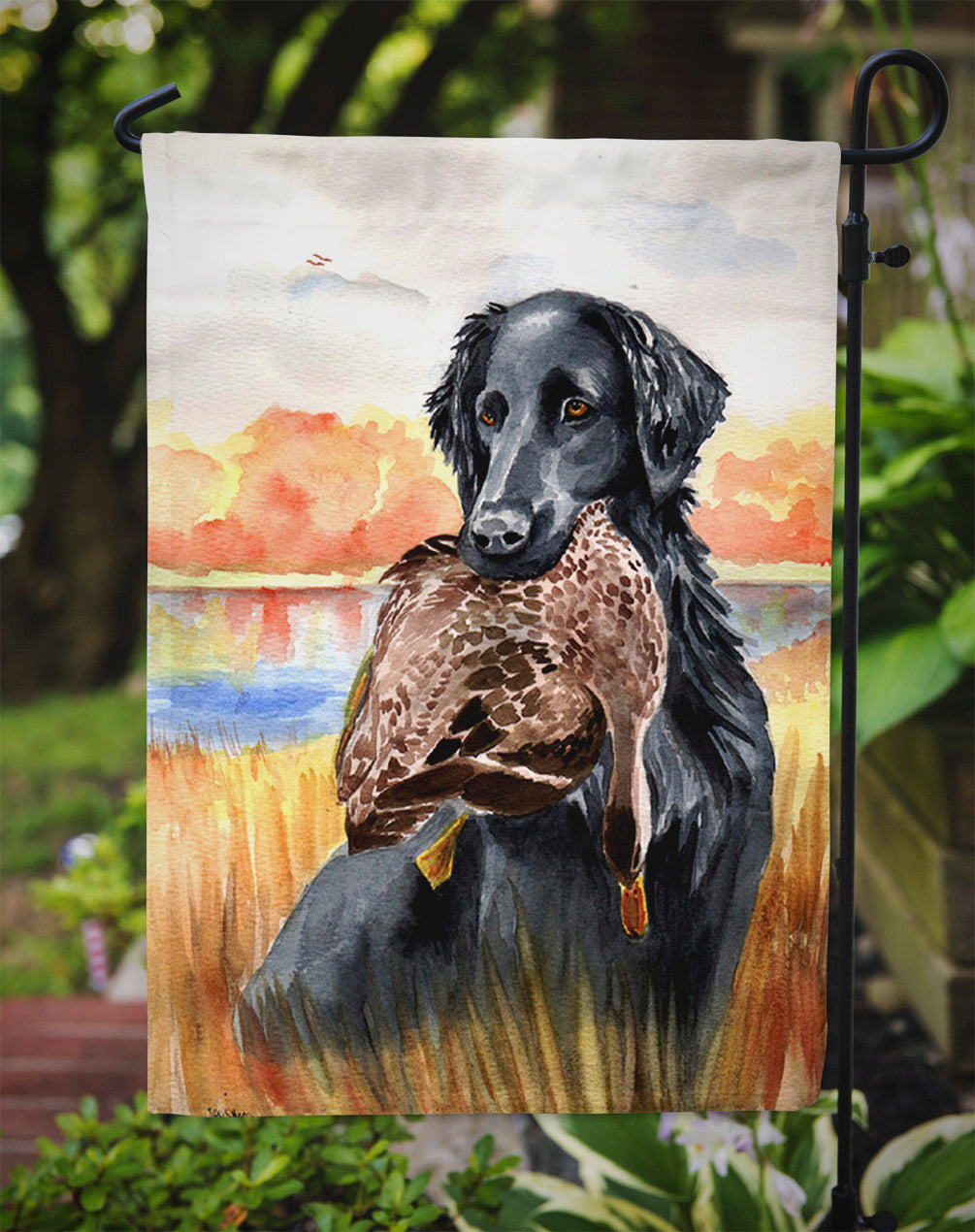 Flat Coated Retriever Garden Flag – Decorative Outdoor Yard Flag 7032GF