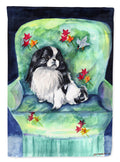 Japanese Chin in Momma's Chair Garden Flag – Decorative Outdoor Yard Flag