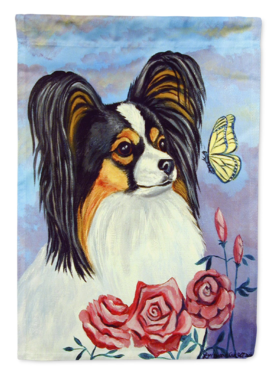 Papillon with Butterfly Garden Flag – Decorative Outdoor Yard Flag