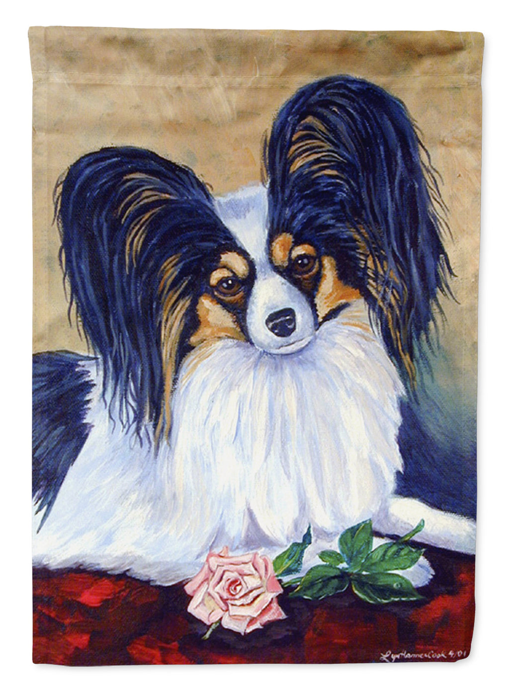 Papillon A Rose for you Garden Flag – Decorative Outdoor Yard Flag
