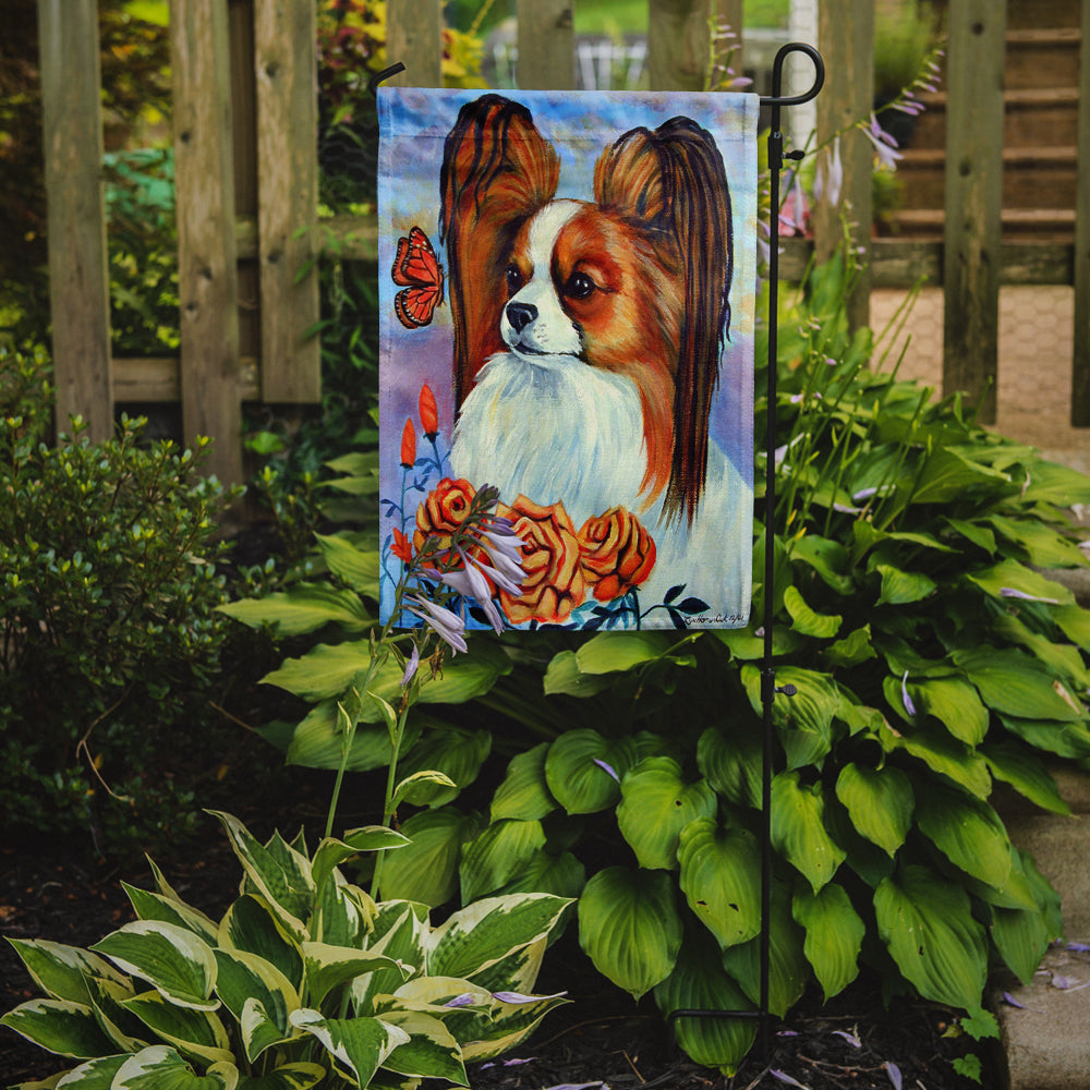 Papillon in the roses Garden Flag – Decorative Outdoor Yard Flag