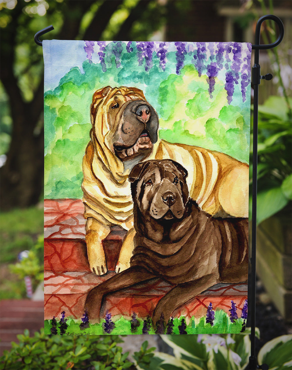 Shar Pei Patio Peis Garden Flag – Decorative Outdoor Yard Flag