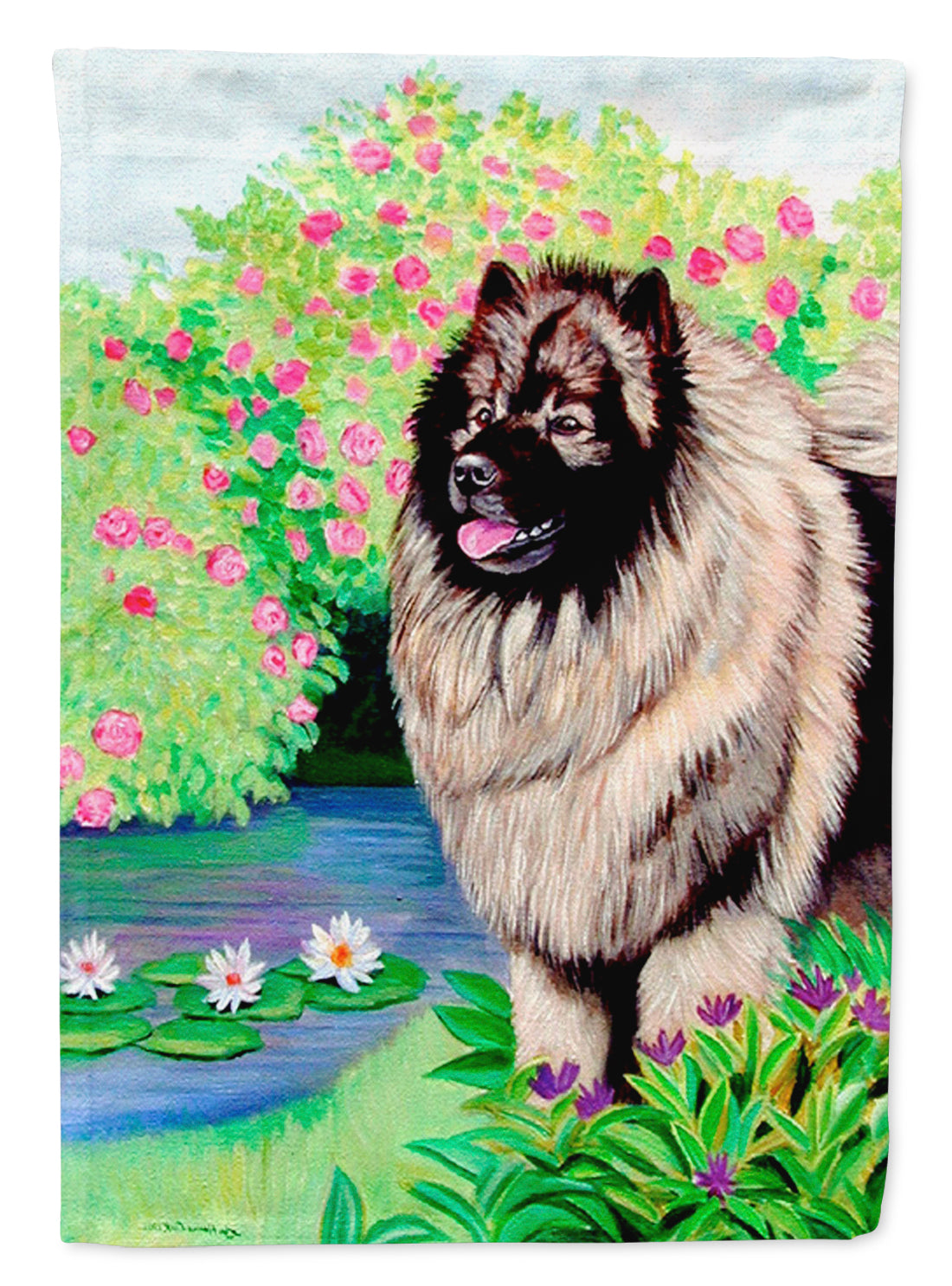 Keeshond Garden Flag – Decorative Outdoor Yard Flag 7074GF