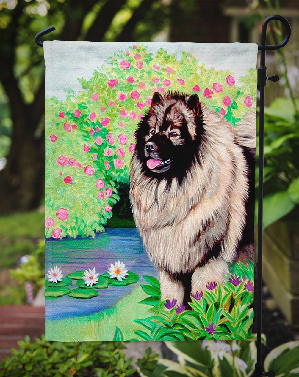 Keeshond Garden Flag – Decorative Outdoor Yard Flag 7074GF
