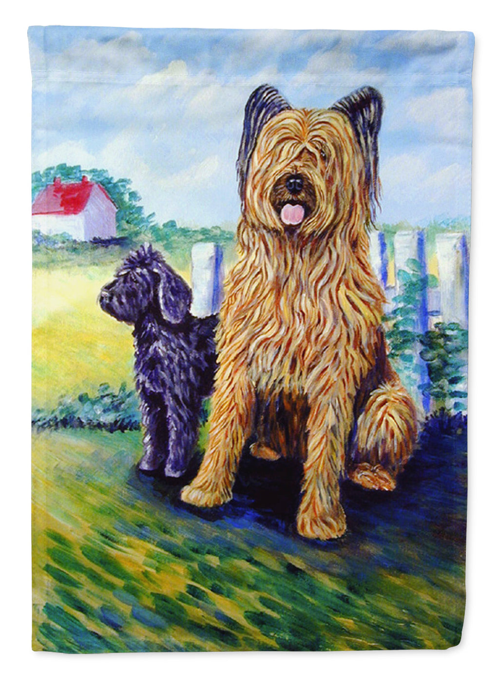 Briard Training Day for the puppy Garden Flag – Decorative Outdoor Yard Flag