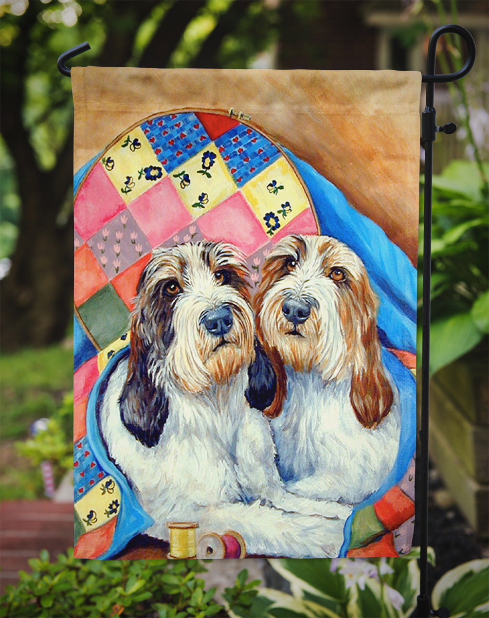 Petit Basset Griffon Vendeen PBGV Garden Flag – Decorative Outdoor Yard Flag