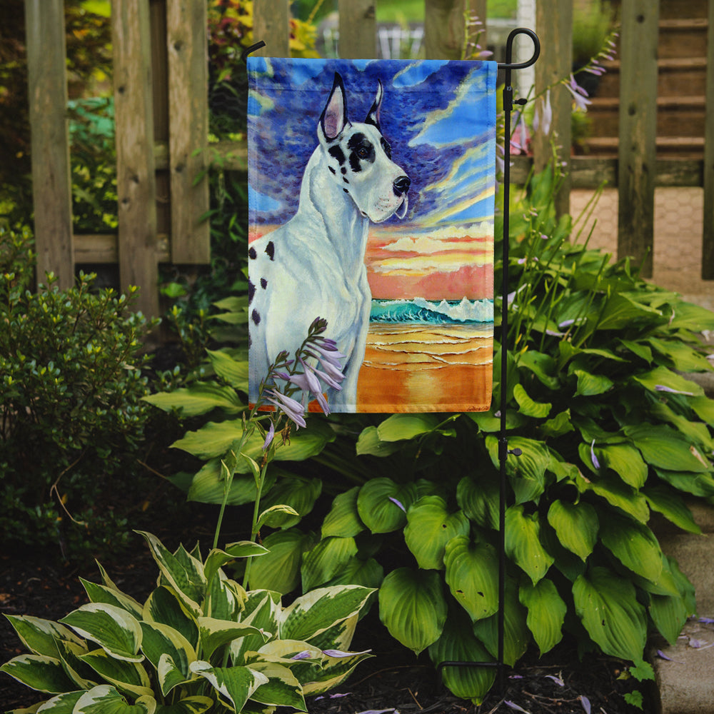 Great Dane Harlequin Dane at Sunset Garden Flag – Decorative Outdoor Yard Flag