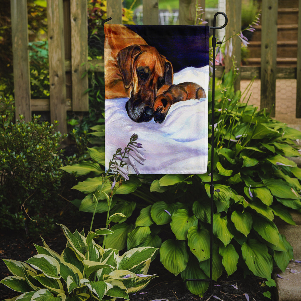 Fawn Natural Great Dane and Puppy Garden Flag – Decorative Outdoor Yard Flag