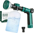 VENETIO 8-Dial Hose Nozzle Sprayer for Liquid Fertilizer & Chemicals | Multi-Purpose Lawn & Garden Spreader Tool for Watering, Fertilizing, Pet Washing & Outdoor House Cleaning, 16oz Dispenser Bottle
