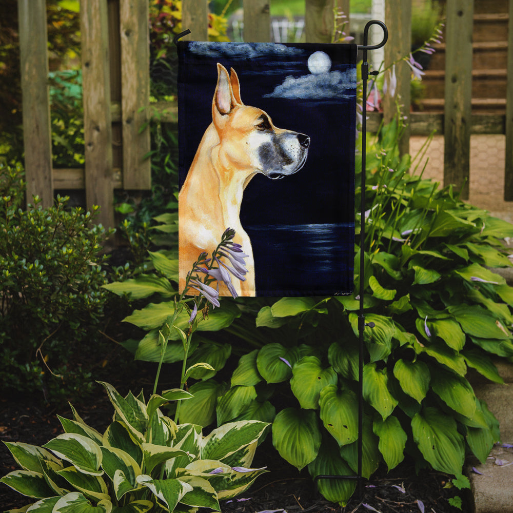 Fawn Great Dane in the Moonlight Garden Flag – Decorative Outdoor Yard Flag