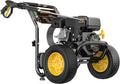 BLUBERY 3600 PSI Gas Pressure Washer, 2.7 GPM Heavy Duty High Power Washer, 30Ft Pressure Hose&Soap Tank,5 Pressure Nozzles,Black